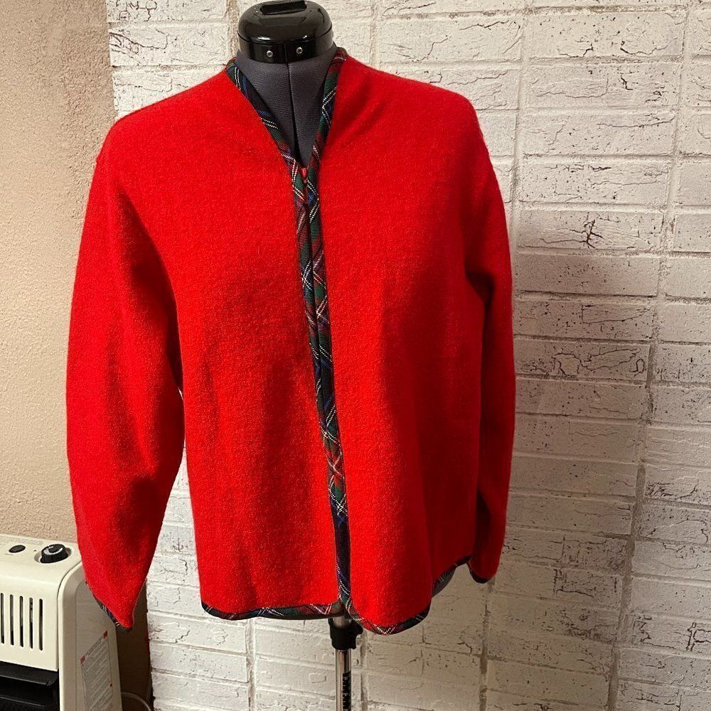 Pendleton Wool Red Plaid Jacket XL - Picture 2 of 9